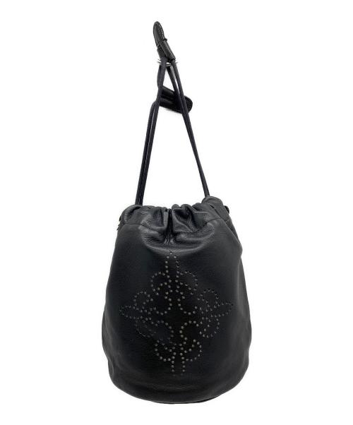 russet（ラシット）russet (ラシット) 巾着ポーチ ブラックの古着・服飾アイテム