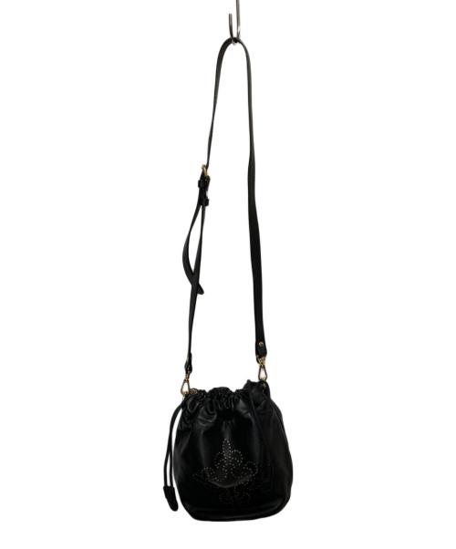 russet（ラシット）russet (ラシット) 巾着ポーチ ブラックの古着・服飾アイテム