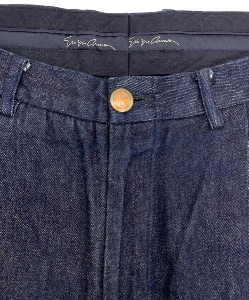 GIORGIO ARMANI（ジョルジョアルマーニ）GIORGIO ARMANI (ジョルジョアルマーニ) ワイドパンツ インディゴ サイズ:52の古着・服飾アイテム
