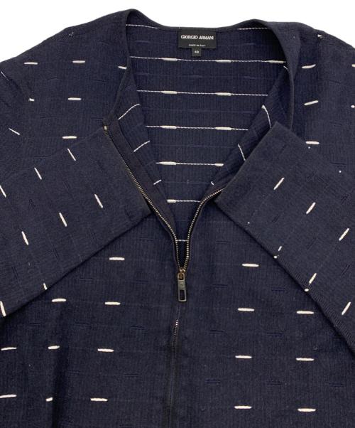 GIORGIO ARMANI（ジョルジョアルマーニ）GIORGIO ARMANI (ジョルジョアルマーニ) ジップジャケット ネイビー サイズ:48の古着・服飾アイテム