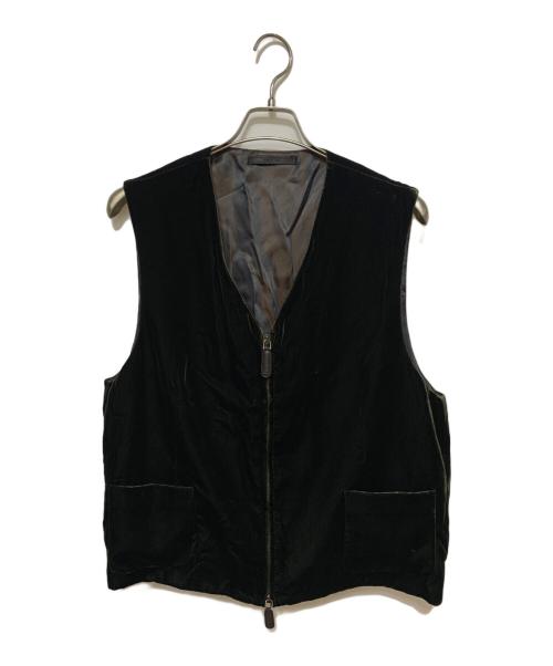 GIORGIO ARMANI（ジョルジョアルマーニ）GIORGIO ARMANI (ジョルジョアルマーニ) ベロアベスト カーキ サイズ:52の古着・服飾アイテム