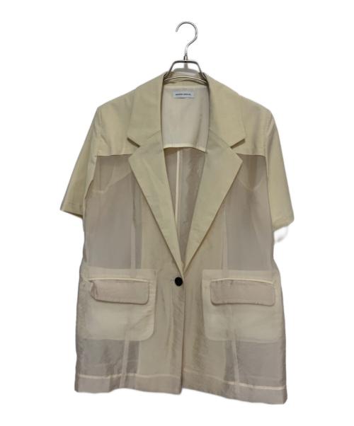 MAISON SPECIAL（メゾンスペシャル）MAISON SPECIAL (メゾンスペシャル) シアーコンビジャケット アイボリー サイズ:Fの古着・服飾アイテム