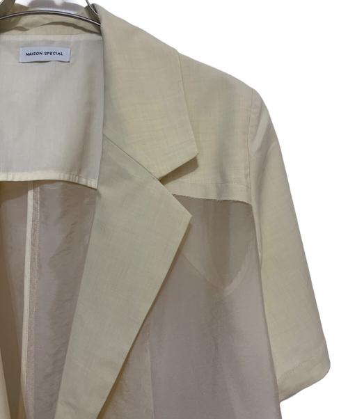 MAISON SPECIAL（メゾンスペシャル）MAISON SPECIAL (メゾンスペシャル) シアーコンビジャケット アイボリー サイズ:Fの古着・服飾アイテム