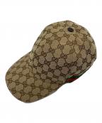 GUCCIグッチ）の古着「GGキャンパス ベースボールキャップ」｜ブラウン