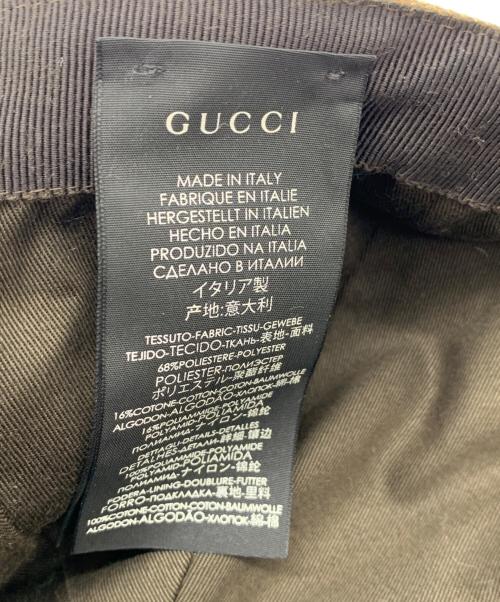 GUCCI（グッチ）GUCCI (グッチ) GGキャンパス ベースボールキャップ ブラウン サイズ:L 59㎝の古着・服飾アイテム
