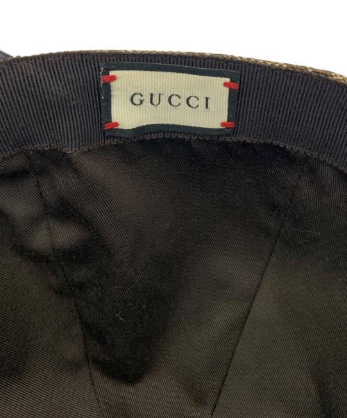 GUCCI（グッチ）GUCCI (グッチ) GGキャンパス ベースボールキャップ ブラウン サイズ:L 59㎝の古着・服飾アイテム