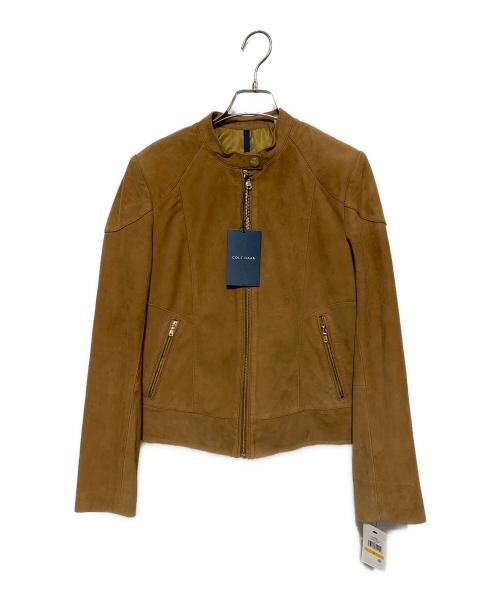 COLE HAAN（コールハーン）COLE HAAN (コールハーン) スウェードレザー モト ジャケット ヘーゼルナッツ サイズ:S/P 未使用品の古着・服飾アイテム