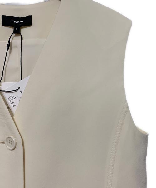 theory（セオリー）theory (セオリー) SATIN CREPE ZIGZAG VEST ベージュ 未使用品の古着・服飾アイテム