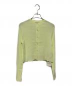 Demi-Luxe Beamsデミルクス ビームス）の古着「18ゲージリブ クルーネック カーディガン」｜イエロー