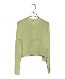 Demi-Luxe Beams（デミルクス ビームス）の古着「18ゲージリブ クルーネック カーディガン」｜イエロー