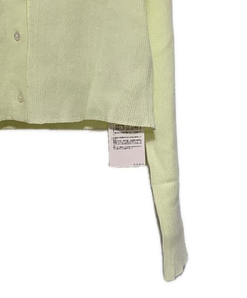 Demi-Luxe Beams（デミルクス ビームス）Demi-Luxe Beams (デミルクス ビームス) 18ゲージリブ クルーネック カーディガン イエロー サイズ:38 未使用品の古着・服飾アイテム