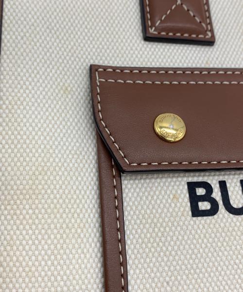 BURBERRY（バーバリー）BURBERRY (バーバリー) 2WAYバッグ ベージュ×ブラウンの古着・服飾アイテム