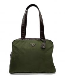 PRADA（プラダ）の古着「ナイロントートバッグ」｜グリーン