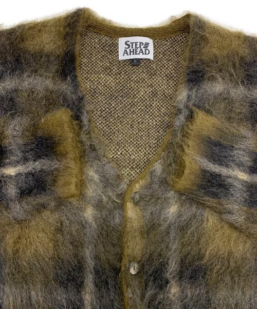 STEP AHEAD（ステップアヘッド）STEP AHEAD (ステップアヘッド) モヘアカーディガン ブラウン サイズ:Lの古着・服飾アイテム