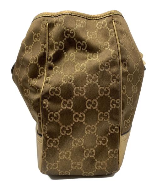 GUCCI（グッチ）GUCCI (グッチ) プリンシー トートバッグ ゴールド×ブラウンの古着・服飾アイテム