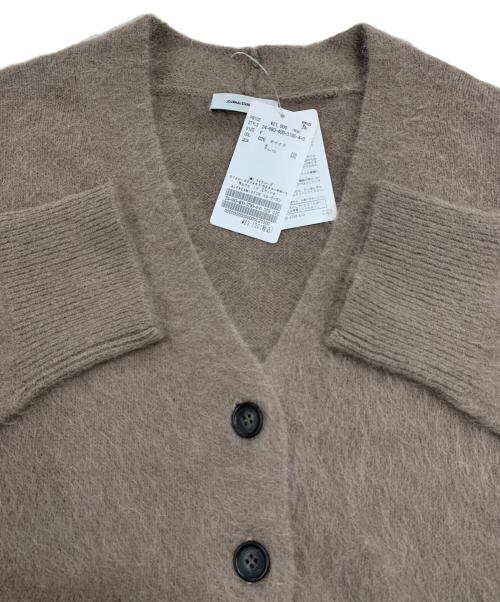 JOURNAL STANDARD（ジャーナルスタンダード）JOURNAL STANDARD (ジャーナルスタンダード) ALPACAMIXFUR Vカーディガン ブラウン サイズ:F 未使用品の古着・服飾アイテム