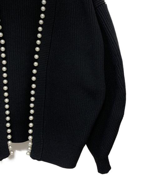Adam et Rope（アダム エ ロペ）Adam et Rope (アダム エ ロペ) 厚手カーディガン ブラック サイズ:F 未使用品の古着・服飾アイテム