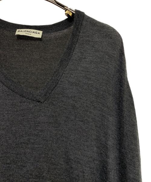 BALENCIAGA（バレンシアガ）BALENCIAGA (バレンシアガ) アシンメトリーニットワンピース グレー サイズ:34の古着・服飾アイテム