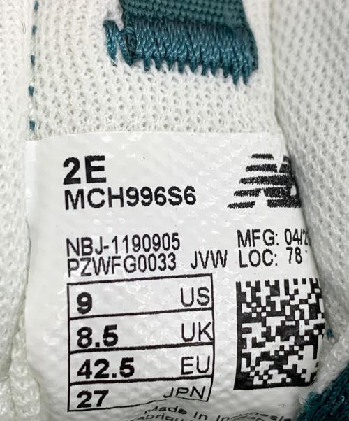 NEW BALANCE（ニューバランス）NEW BALANCE (ニューバランス) テニスシューズ グリーン サイズ:27 未使用品の古着・服飾アイテム