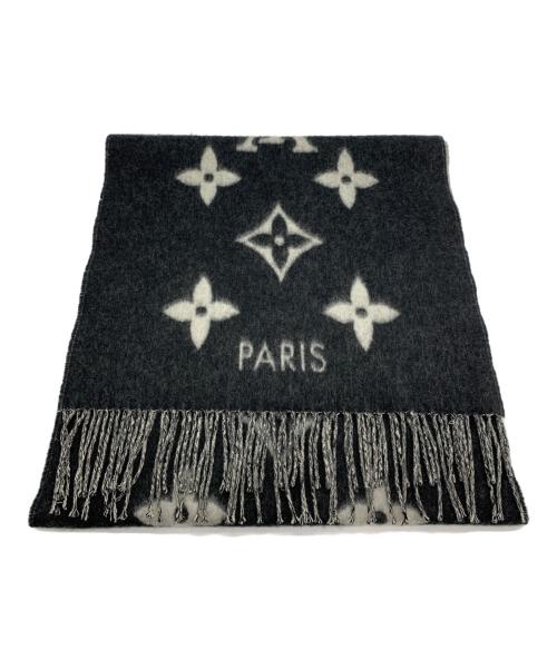 LOUIS VUITTON（ルイ ヴィトン）LOUIS VUITTON (ルイ ヴィトン) エシャルプ レイキャビック グレー×ブラックの古着・服飾アイテム