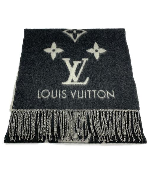 LOUIS VUITTON（ルイ ヴィトン）LOUIS VUITTON (ルイ ヴィトン) エシャルプ レイキャビック グレー×ブラックの古着・服飾アイテム