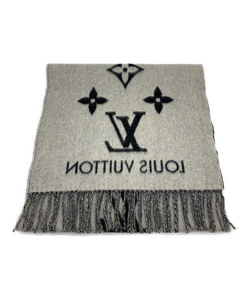 LOUIS VUITTON（ルイ ヴィトン）LOUIS VUITTON (ルイ ヴィトン) エシャルプ レイキャビック グレー×ブラックの古着・服飾アイテム