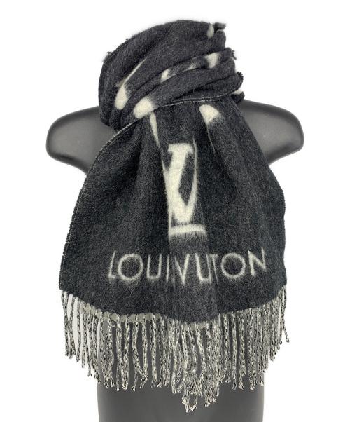 LOUIS VUITTON（ルイ ヴィトン）LOUIS VUITTON (ルイ ヴィトン) エシャルプ レイキャビック グレー×ブラックの古着・服飾アイテム