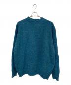 EVCON×Jamieson's of Shetlandエビコン×ジャミーソンズオブシェトランド）の古着「JAMIESON'S CREW NECK KNIT」｜ブルー