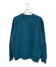 EVCON×Jamieson's of Shetland（エビコン×ジャミーソンズオブシェトランド）の古着「JAMIESON'S CREW NECK KNIT」｜ブルー