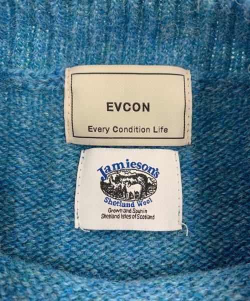 EVCON（エビコン）EVCON (エビコン) Jamieson's of Shetland (ジャミーソンズオブシェトランド) JAMIESON'S CREW NECK KNIT ブルー サイズ:3の古着・服飾アイテム