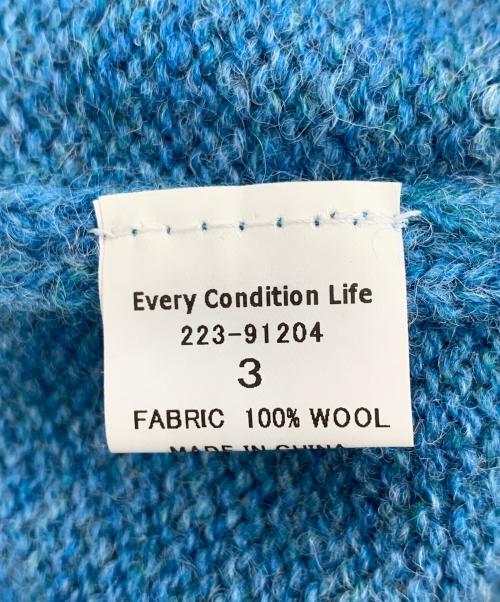 EVCON（エビコン）EVCON (エビコン) Jamieson's of Shetland (ジャミーソンズオブシェトランド) JAMIESON'S CREW NECK KNIT ブルー サイズ:3の古着・服飾アイテム