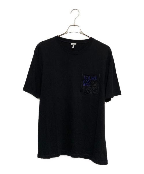 LOEWE（ロエベ）LOEWE (ロエベ) アナグラム刺繍半袖ポケットカットソー ブラック サイズ:XLの古着・服飾アイテム