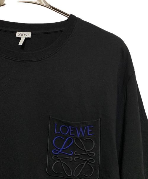 LOEWE（ロエベ）LOEWE (ロエベ) アナグラム刺繍半袖ポケットカットソー ブラック サイズ:XLの古着・服飾アイテム
