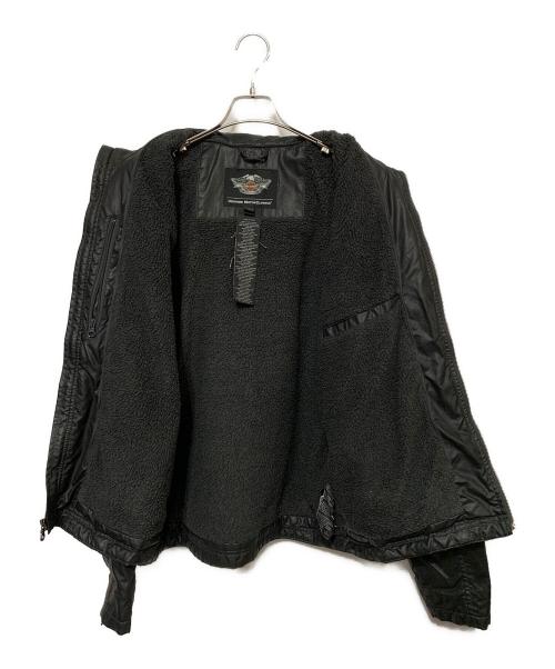 HARLEY-DAVIDSON（ハーレーダビッドソン）HARLEY-DAVIDSON (ハーレーダビッドソン) バイカージャケット ブラック サイズ:Lの古着・服飾アイテム