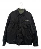 HARLEY-DAVIDSONハーレーダビッドソン）の古着「リバーシブルダウンジャケット」｜ブラック×カーキ