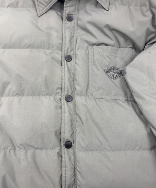 HARLEY-DAVIDSON（ハーレーダビッドソン）HARLEY-DAVIDSON (ハーレーダビッドソン) リバーシブルダウンジャケット ブラック×カーキ サイズ:Lの古着・服飾アイテム