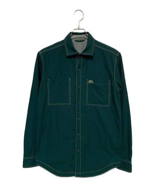 LACOSTE（ラコステ）LACOSTE (ラコステ) リバーシブルスナップボタンシャツ グリーン サイズ:US M/FR 40の古着・服飾アイテム