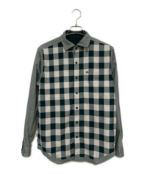 LACOSTE（ラコステ）LACOSTE (ラコステ) リバーシブルスナップボタンシャツ グリーン サイズ:US M/FR 40の古着・服飾アイテム