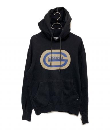 L 年代物 中古 GOODENOUGH フルロゴ ジップパーカー グッドイナフ GOODENOUGH グッドイナフ クラシックロゴ スウェットパーカー 日本製