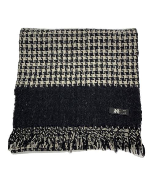 MIYAKE DESIGN STUDIO（ミヤケ デザイン スタジオ）MIYAKE DESIGN STUDIO (ミヤケ デザイン スタジオ) マフラー ブラック×ホワイトの古着・服飾アイテム