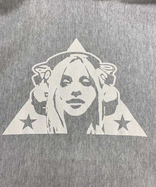 Hysteric Glamour（ヒステリックグラマー）Hysteric Glamour (ヒステリックグラマー) TRIANGLE WOMAN スウェットパーカー グレー サイズ:Ｌの古着・服飾アイテム