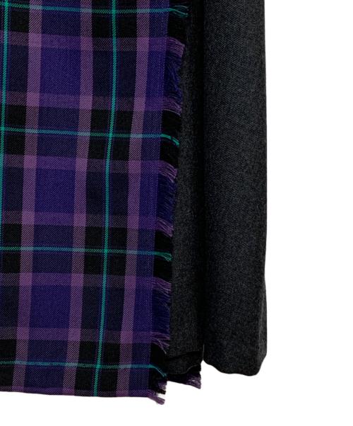 MACKINTOSH PHILOSOPHY（マッキントッシュ フィロソフィー）MACKINTOSH PHILOSOPHY (マッキントッシュ フィロソフィー) タータンチェックキルトラップスカート パープル サイズ:34の古着・服飾アイテム