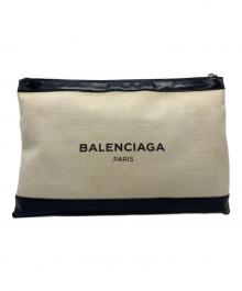 BALENCIAGA（バレンシアガ）の古着「クラッチバッグ」｜アイボリー×ブラック