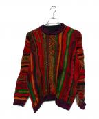 Coogiクージー）の古着「厚手ニット」｜レッド×グリーン