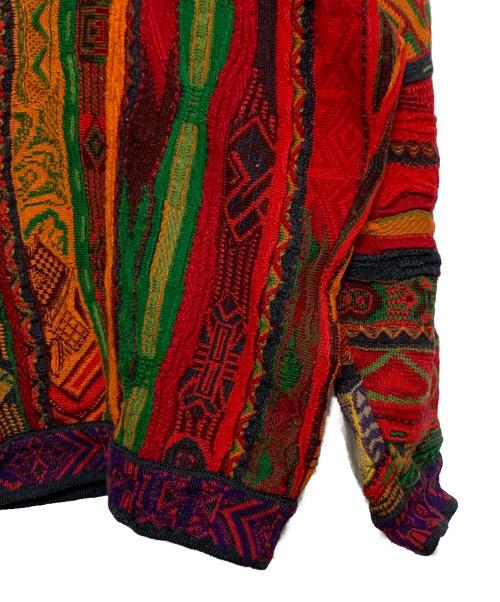 Coogi（クージー）Coogi (クージー) 厚手ニット レッド×グリーン サイズ:Sの古着・服飾アイテム