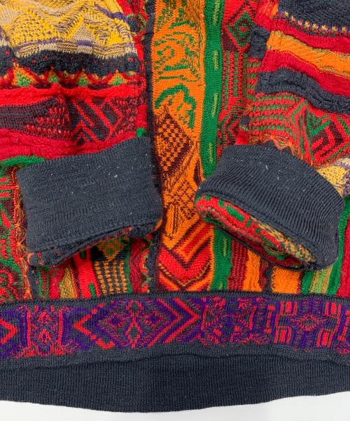 Coogi（クージー）Coogi (クージー) 厚手ニット レッド×グリーン サイズ:Sの古着・服飾アイテム