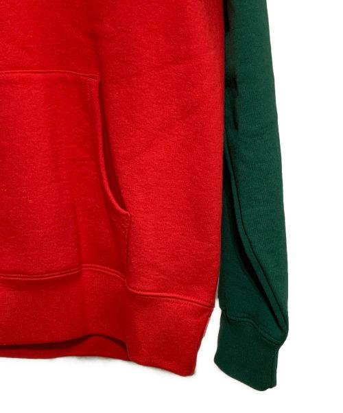 SUPREME（シュプリーム）Supreme (シュプリーム) S Logo Colorblocked Hooded Sweatshirt レッド サイズ:Mの古着・服飾アイテム