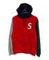 Supreme（シュプリーム）の古着「S Logo Colorblocked Hooded Sweatshirt」｜レッド