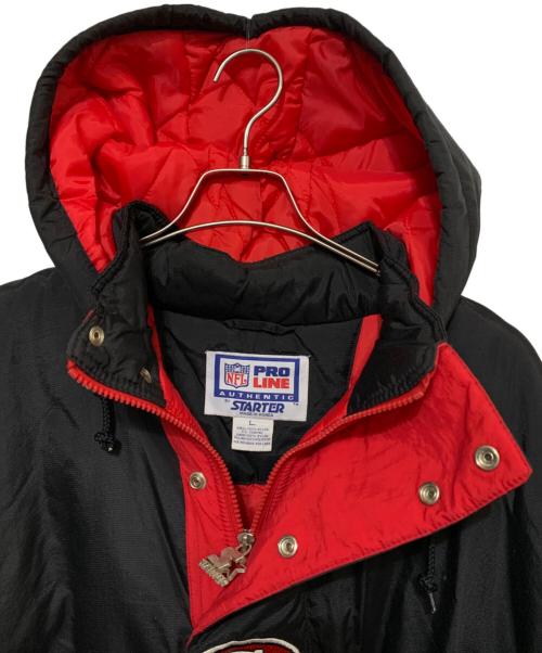 STARTER（スターター）STARTER (スターター) PRO LINE NFL SAN FRANCISCO 49ERS　ジャケット レッド×ブラック サイズ:Lの古着・服飾アイテム