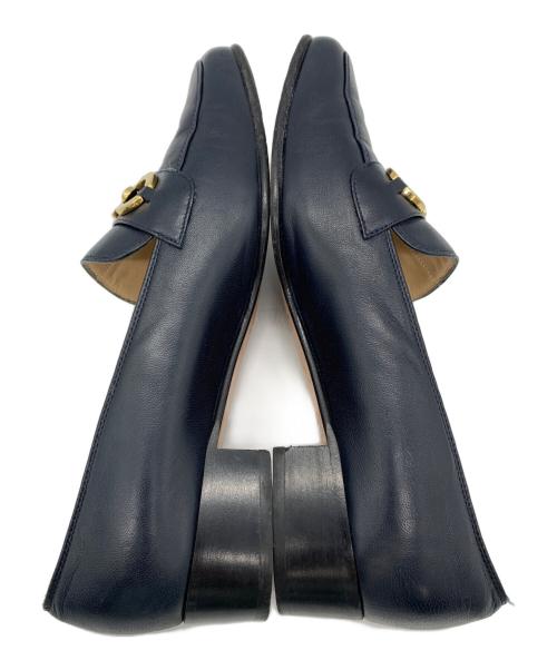 Salvatore Ferragamo（サルヴァトーレ フェラガモ）Salvatore Ferragamo (サルヴァトーレ フェラガモ) ダブルガンチーニローファー ネイビー サイズ:7の古着・服飾アイテム